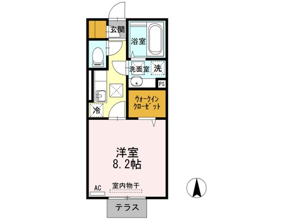 健軍校前駅 徒歩5分 1階の物件間取画像